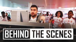 'Papa shows his strength! | Arsenal squad in the gym | Behind the scenes'