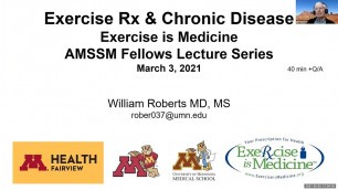 'Exercise Rx and Chronic Disease | National Fellow Online Lecture Series'