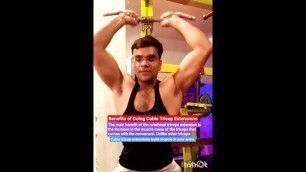 'Benefits of Doing Cable Tricep Extensions | overhead triceps extension | Triceps workout | Exercise'