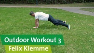 'Outdoor Workouts mit Felix Klemme – Functional Training, Station 3: Liegestützlauf'