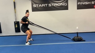 'Fitness Rx Exercise Library: How to do a Bicep Assisted Sled Drag'