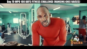 'Day 70 WPD 100 DAYS FITNESS CHALLENGE HANGING KNEE RAISES'