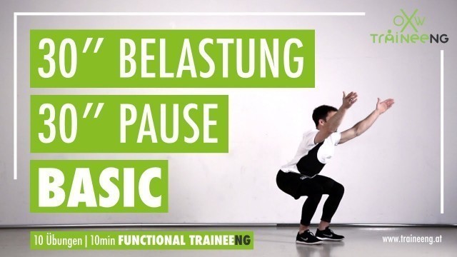 'Functional TRAINEEng - Basic Workout 30/30 - 10 Minuten, 10 Übungen - Woche 2'