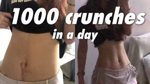 'Abs in 1 day? I tried to do 1000 bicycle crunches in a day; No diet workout challenge. Does it work?'