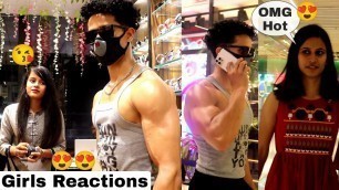 'WHEN BODYBUILDERS ENTER A MALL - Amazing Girls Reactions 