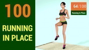 '100 Running In Place Challenge [At Home Cardio & Weight Loss]'