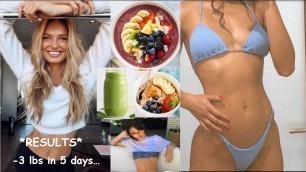 'TRYING THE VICTORIA SECRET MODEL DIET AND WORKOUTS FOR A WEEK !'