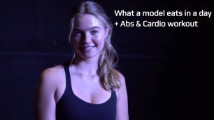 'What a model eats in a day - Fitness & Diet Q & A & Workout with model Palonia Blue - Cardio & abs'