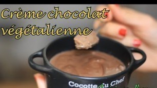 'Crème dessert végétalienne au chocolat - par JULIANA de la chaîne Youtube FitnessBienEtre'
