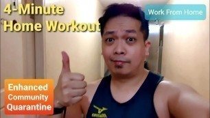 '4-minute Home Fitness Workout during Enhanced Community Quarantine'