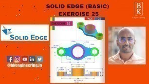 'Solid Edge Basic Exercise 25 | Mechanical Engineering | CAD | For Beginners | BK Engineering'