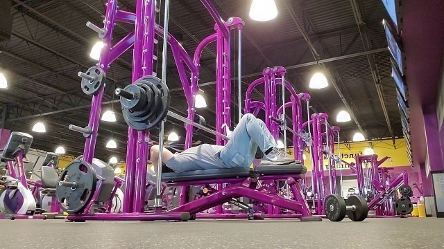 'Bench press 235lbs @ planet fitness'