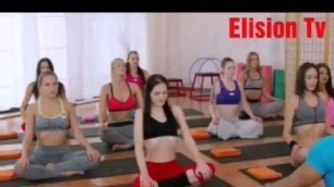 'Busty Gym yoga workout'