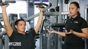 'RX PLUS- ANYTIME FITNESS- SHOULDER PRESS MACHINE'
