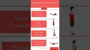 'Simple and Easy Workouts For Men | Exercise | Weight loss tips | Fitness | Health Crescent'