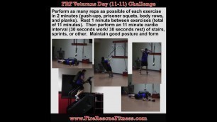 'FRF Veterans Day (11-11) Firefighter Challenge Workout'