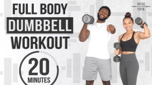 '20 Minute Full Body Dumbbell Workout NO REPEAT (Strength & Conditioning)'