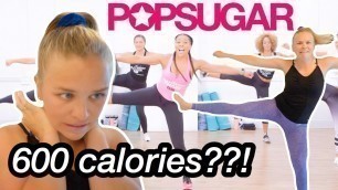 'I TRIED A 600 CALORIE POPSUGAR WORKOUT | at-home workout with Jeanette Jenkins + my fitness routine'