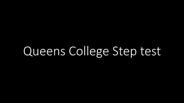 'Queens college step test Cardiovascular endurance test S246 ESE'