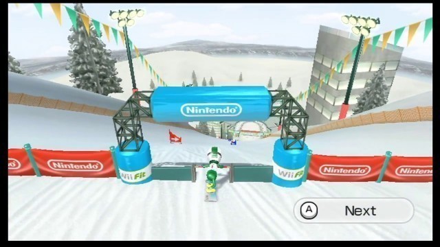 'Wii Fit - Balance Games - Snowboard Slalom'