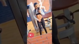 'Indian gym girl show her six pack abs 