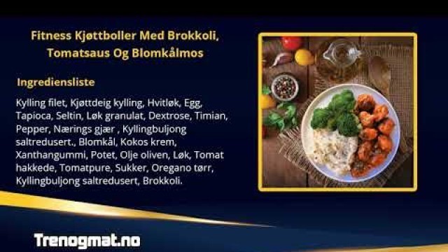 'Fitness Kjottboller Med Brokkoli, Tomatsaus Og Blomkalmos'