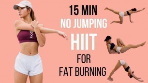 'BEST 15 min Beginner Workout for Fat Burning (NO JUMPING HIIT!!!)'