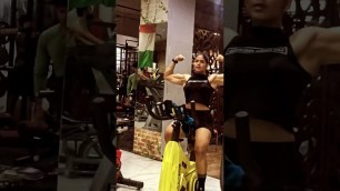 'Shivani gupta | Cute Indian fitness girl |  || cycling with biceps flex ||'