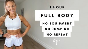 '1 Hour FULL BODY WORKOUT at Home | No Jumping, No Equipment, No Repeat'
