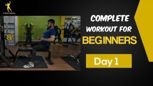 'Workout For Beginners || First Day At GYM || Fitness Paradise'