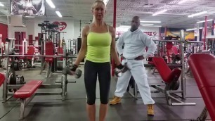 '2 Legit 2 Quit Fitness over 50yrs young \"Suzanne\" Training Biceps \"Dumbbell  Curls\"'