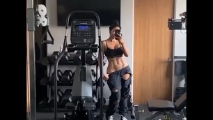 'Sumeeta Hot Indian Fitness Model At Gym Workout'