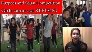 'Burpees and Squat competition between girls at Neo Fitness Gym, jalandhar'