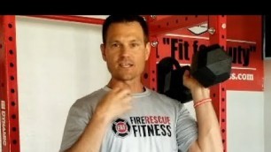 'Firefighter fitness Tip -- Unilateral training to improve performance.'