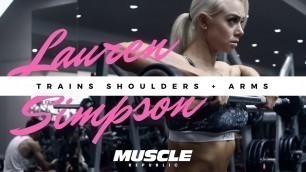 'WBFF PRO Lauren Simpson Trains Shoulders + Arms!'