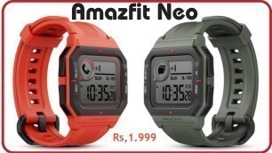 'Amazfit Neo ! Fitness Smartwatch Launched, With⚡Retro-Style ! 4 Week Battery⚡Full Details Hindi !'