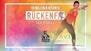 'Rückenfit Onlinekurs DAVID Fitness Onlinetraining mit Katrin'