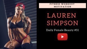 'Fitness Workout Motivation #51 LAUREN SIMPSON Daily Female Beauty'