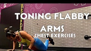 'HOW TO TONE FLABBY ARMS + SHOULDERS AND CHEST EXERCISES FOR WOMEN #weightloss #fitness'