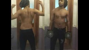 'Omar Rashid actor workout picture | main tera boyfriend - sushant singh rajput raabta'
