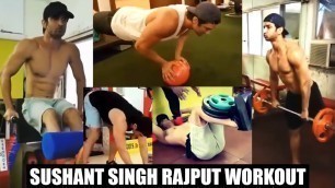 'Sushant Singh Rajput\'s Extreme HARD WORKOUT At Gym'