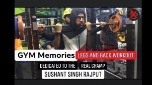 'Gym Memories | Legs and Back Workout, Dedicated to Sushant Singh Rajput | DxR_Vlogs'