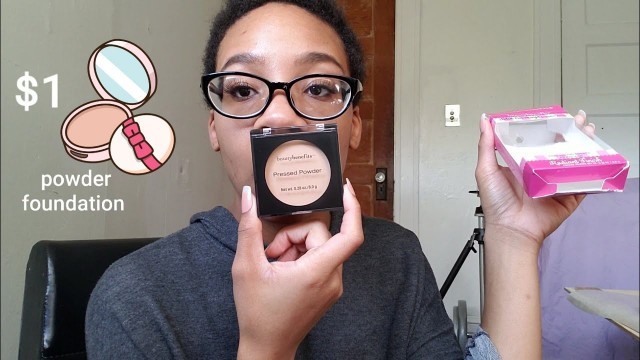 'Trying 1$ Powder Foundation! | Beauty Benefits Pressed Powder Review'