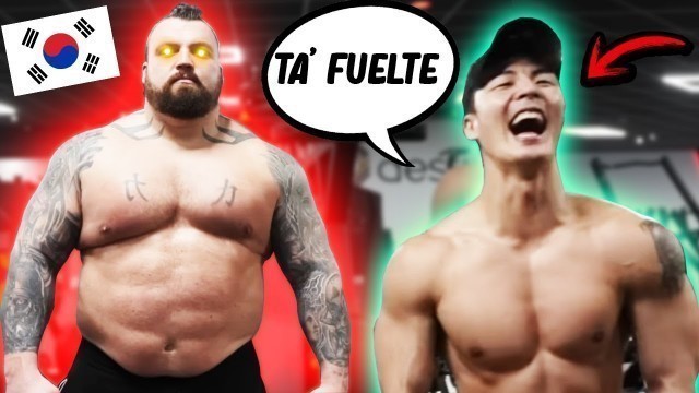 'Eddie Hall entrena con un influencer fitness asiático'