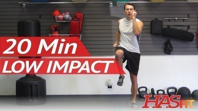 'HASfit 20 Minute Low Impact Easy Workout to Burn Calories | Beginner Cardio Aerobic Exercise at Home'