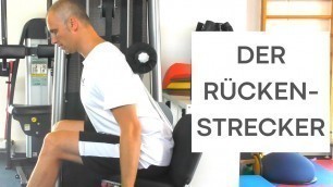 'Übungen nach Bandscheibenvorfall / Rückenschmerzen (LWS) - Der Rückenstrecker'