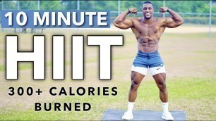 'BURN 300+ CALORIES IN JUST 10 MINUTES (NO EQUIPMENT HIIT) | Ashton Hall OFFICIAL'