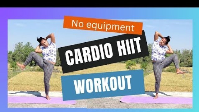 'No equipment cardio hiit workout at home for beginners'