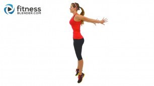 'Fat Burning HIIT Cardio Workout - High Intensity Interval Training with Warm Up & Cool Down'