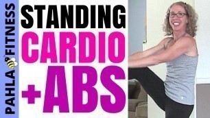 'LOW IMPACT Cardio + Abs HIIT | All STANDING Workout without Jumping | 10 Minutes per Round'